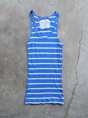 Y2K VINTAGE ABERCROMBIE & FITCH STRIPED WHITE LAYERING TANK TOP